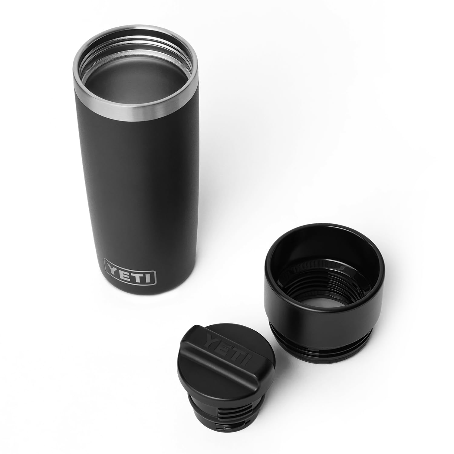 YETI Rambler 16 oz Travel Bottle with double-wall vacuum insulation preserves temperature longer.