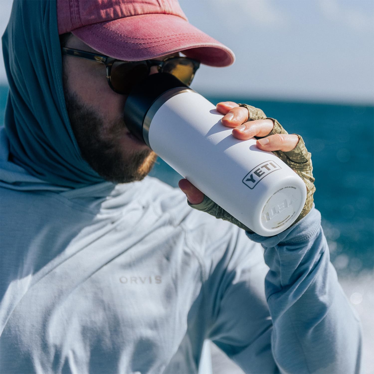 YETI Rambler 360 degree leakproof cap for spill-free commuting and easy sipping