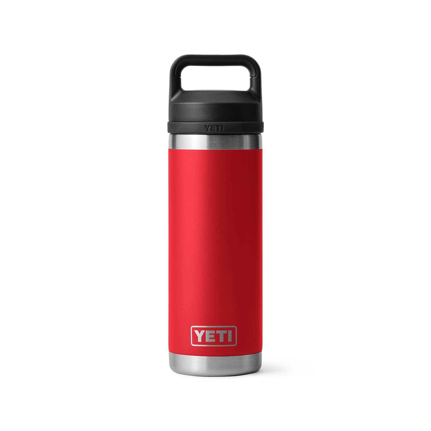YETI Rambler 18 oz bottle emphasizes double-wall vacuum insulation for temp retention