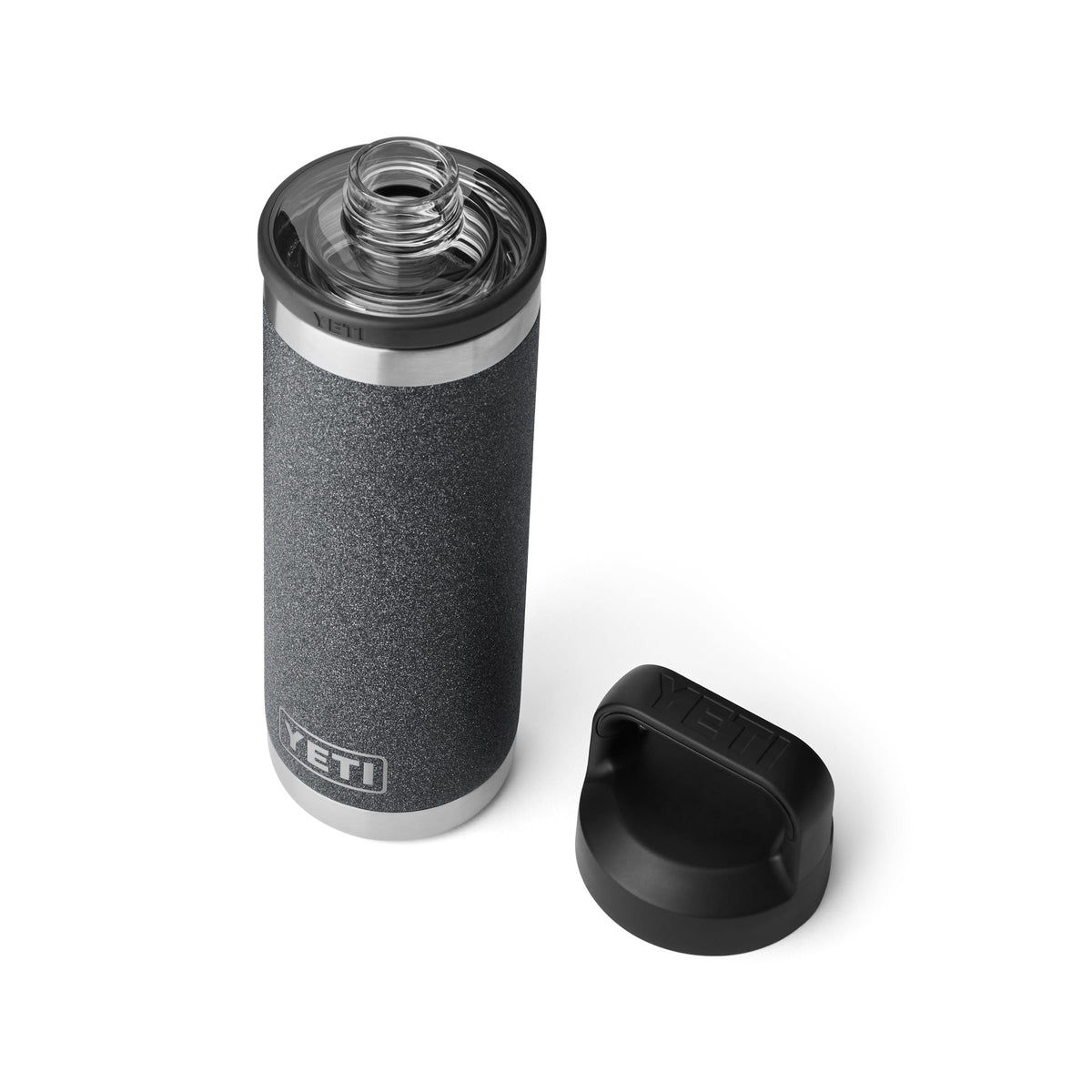 YETI Rambler 18oz bottle chug cap enables quick hydrations on the go