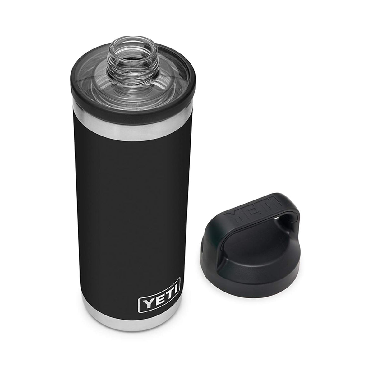 YETI Rambler 18 oz bottle with leakproof Chug Cap for quick sips on the go.