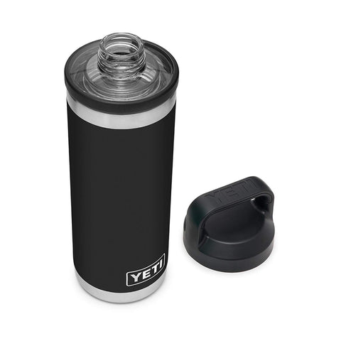 YETI Rambler 18 oz bottle with leakproof Chug Cap for quick sips on the go.