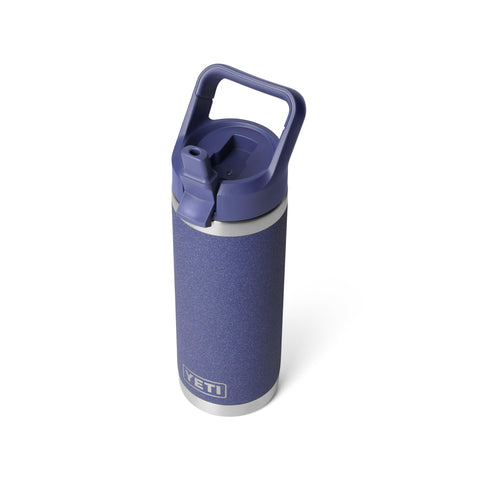 YETI Rambler 18oz bottle in Moon Dust color keeps drinks cold to the last drop.
