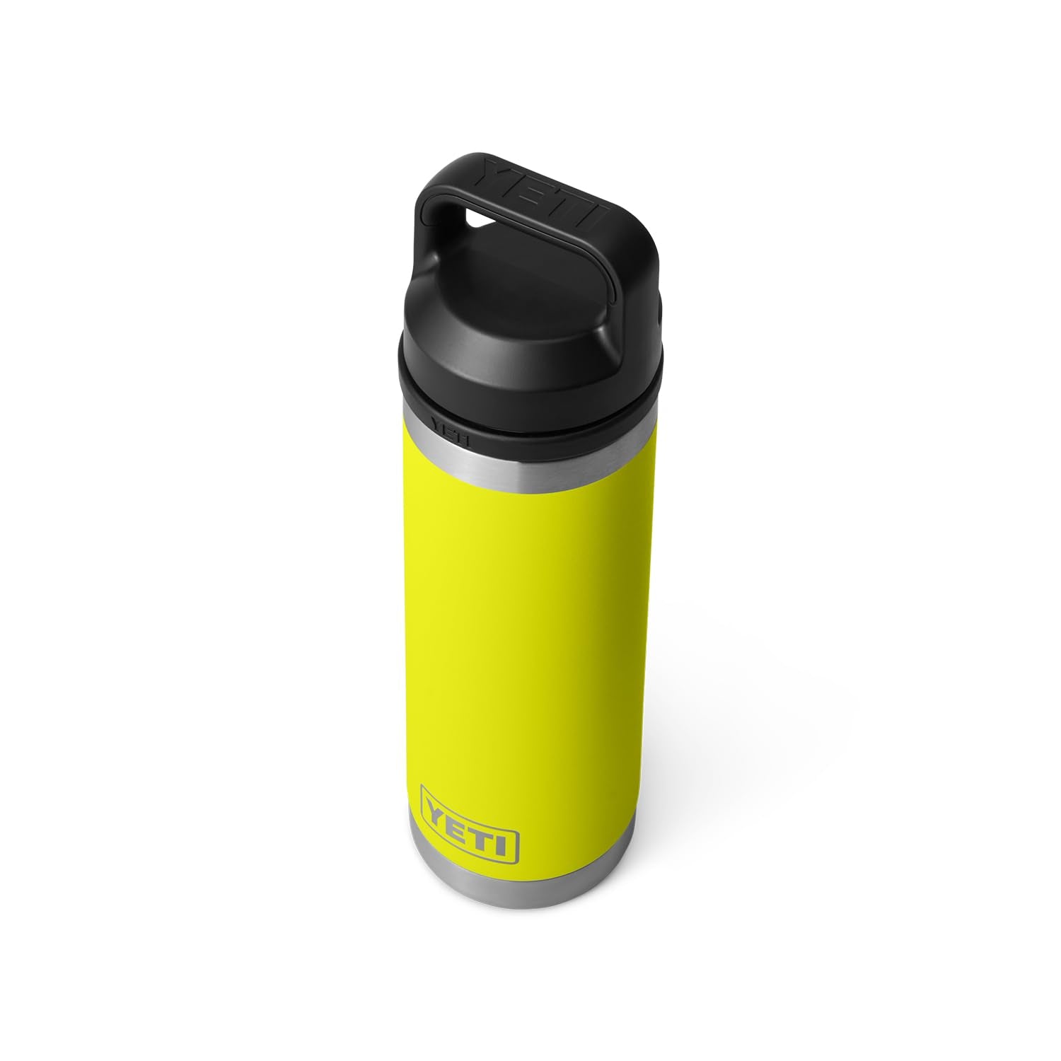 YETI Rambler 18oz Firefly Yellow on-the-go use scenario.