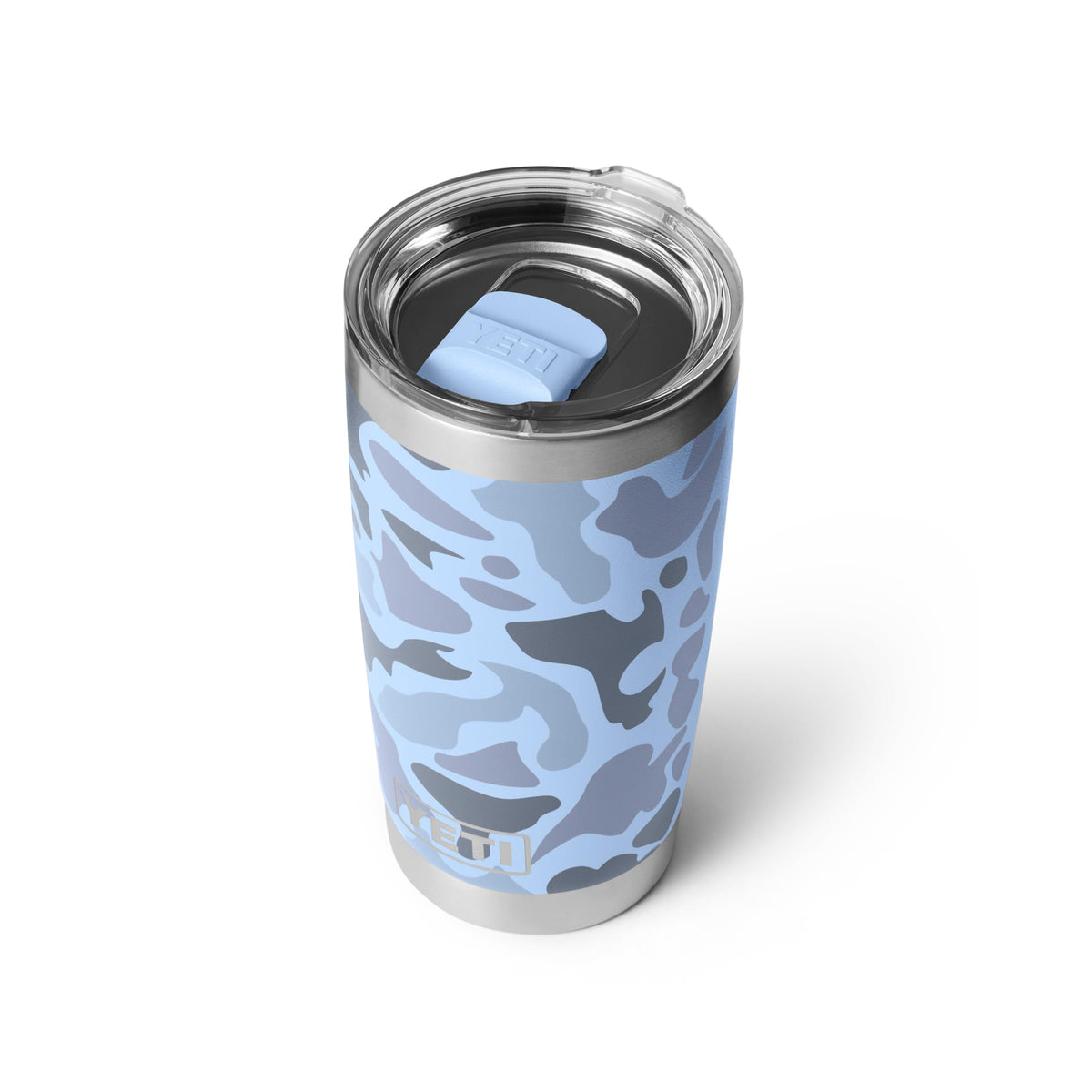 YETI Rambler 20 oz tumbler, front view, durable stainless steel for rugged daily use
