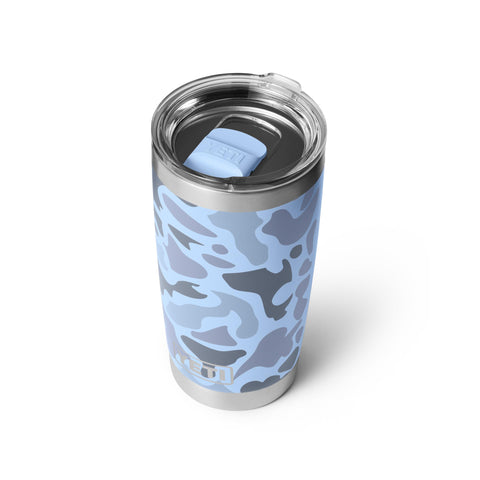 YETI Rambler 20 oz tumbler, front view, durable stainless steel for rugged daily use