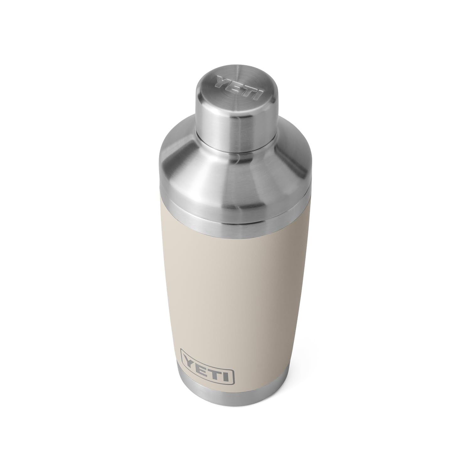 YETI Rambler 20 oz Cocktail Shaker in Cape Taupe front view, portable bar companion for on-the-go mixing.
