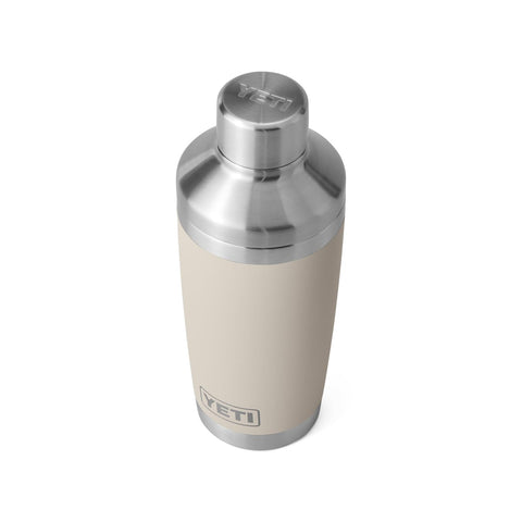 YETI Rambler 20 oz Cocktail Shaker in Cape Taupe front view, portable bar companion for on-the-go mixing.
