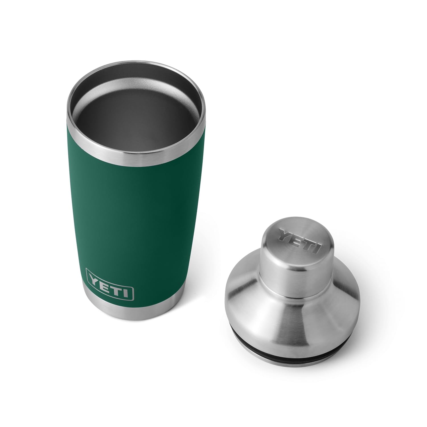 YETI Rambler 20oz shaker with ergonomic design for comfortable use.