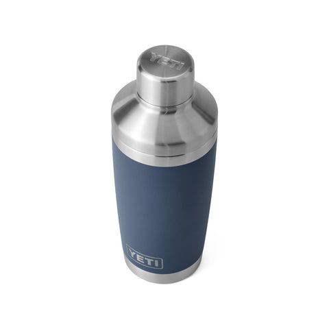 YETI Rambler 20 oz Cocktail Shaker navy, front view, durable bar-ready design