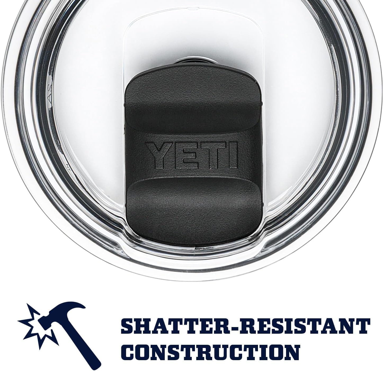 YETI Rambler 20 oz textured stone finish endures travel and handling.