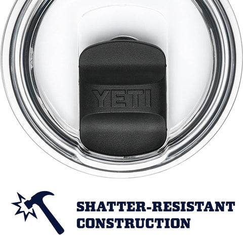 YETI Rambler 20 oz textured stone finish endures travel and handling.