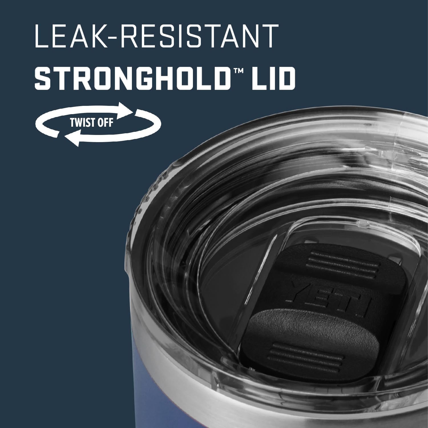 YETI Rambler 360-degree welded handle for a comfortable grip