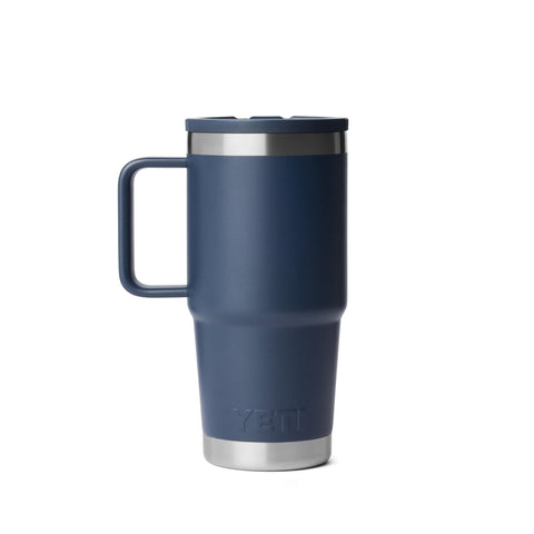 YETI Rambler 20 oz features an easy-grip handle for comfortable carrying outdoors.