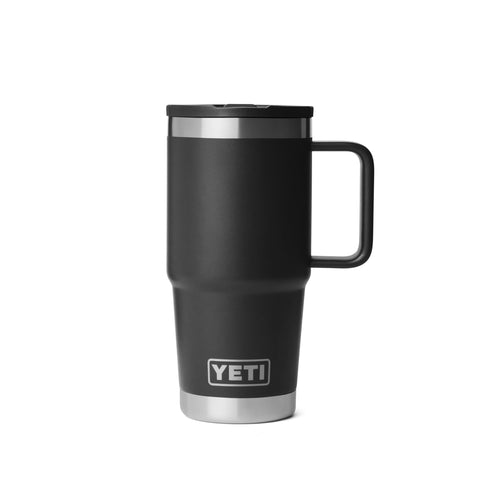 YETI Rambler 20 oz travel mug with flip straw lid for spill-free sipping on the go