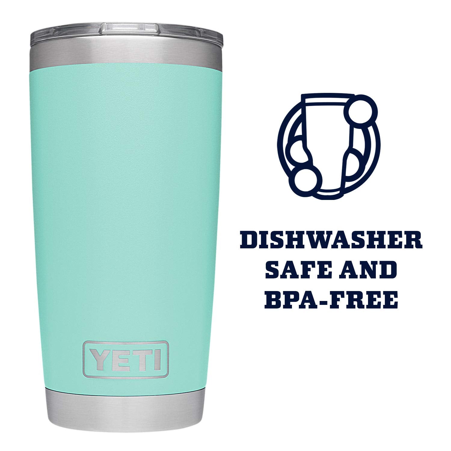 YETI Rambler 20 oz fits standard cup holders for travel.