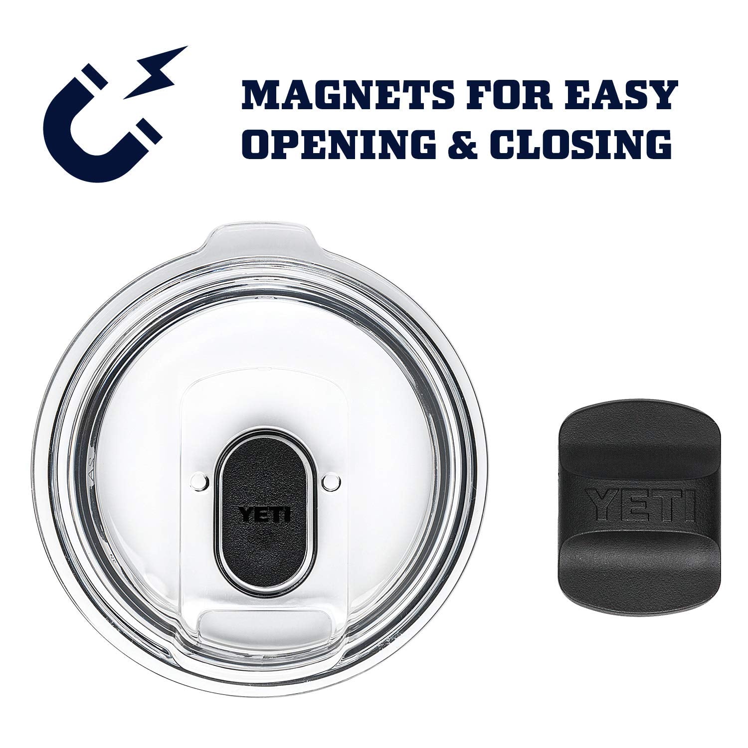 YETI Rambler 20 oz navy double-wall insulation helps retain temperature.