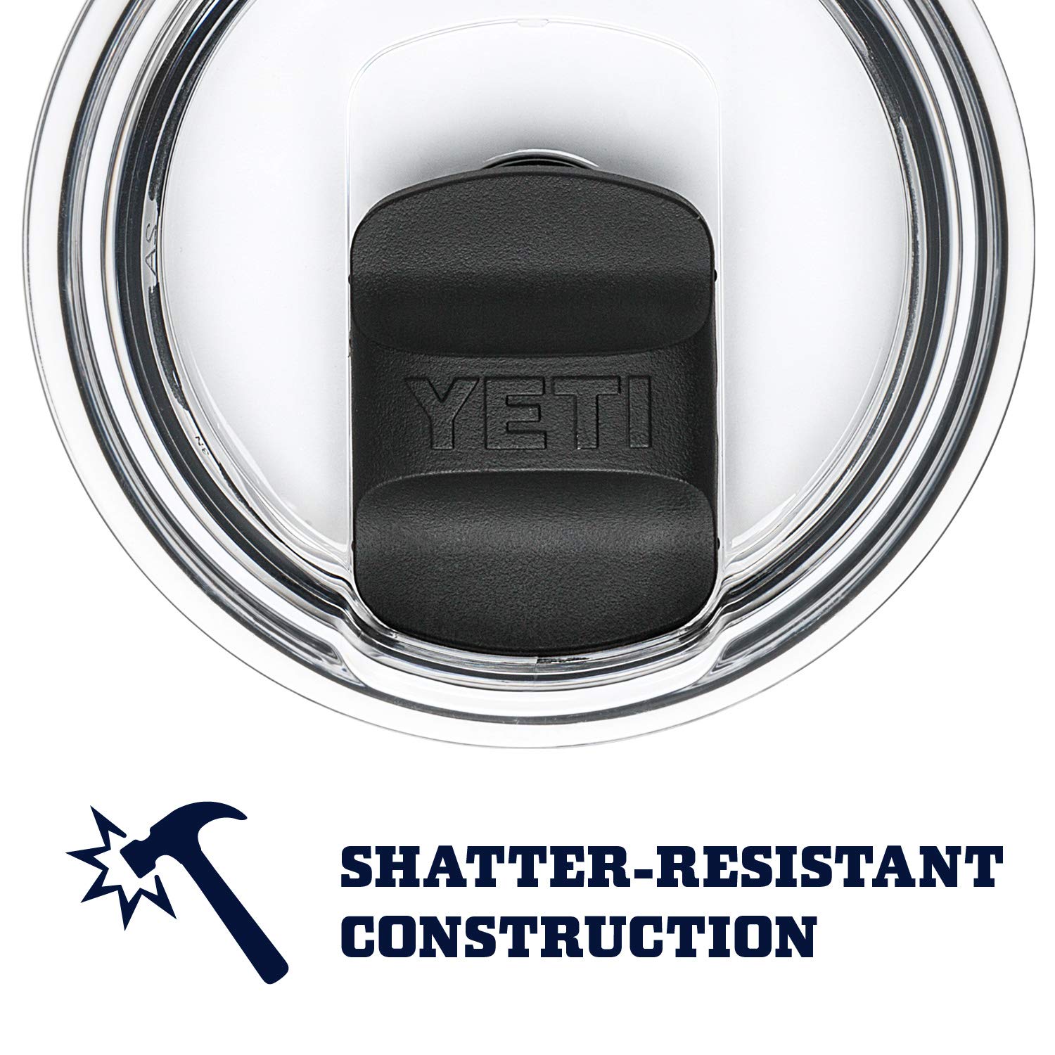 YETI Rambler 20 oz navy grip texture for a secure hold.