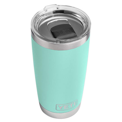 YETI Rambler 20 oz seafoam front view, durable stainless steel for everyday hydration.