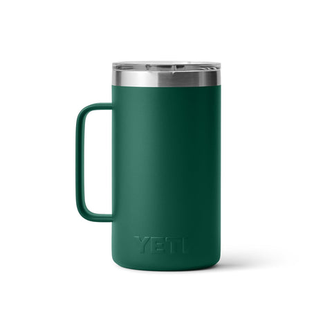 YETI Rambler 24 oz mug in Black Forest Green color