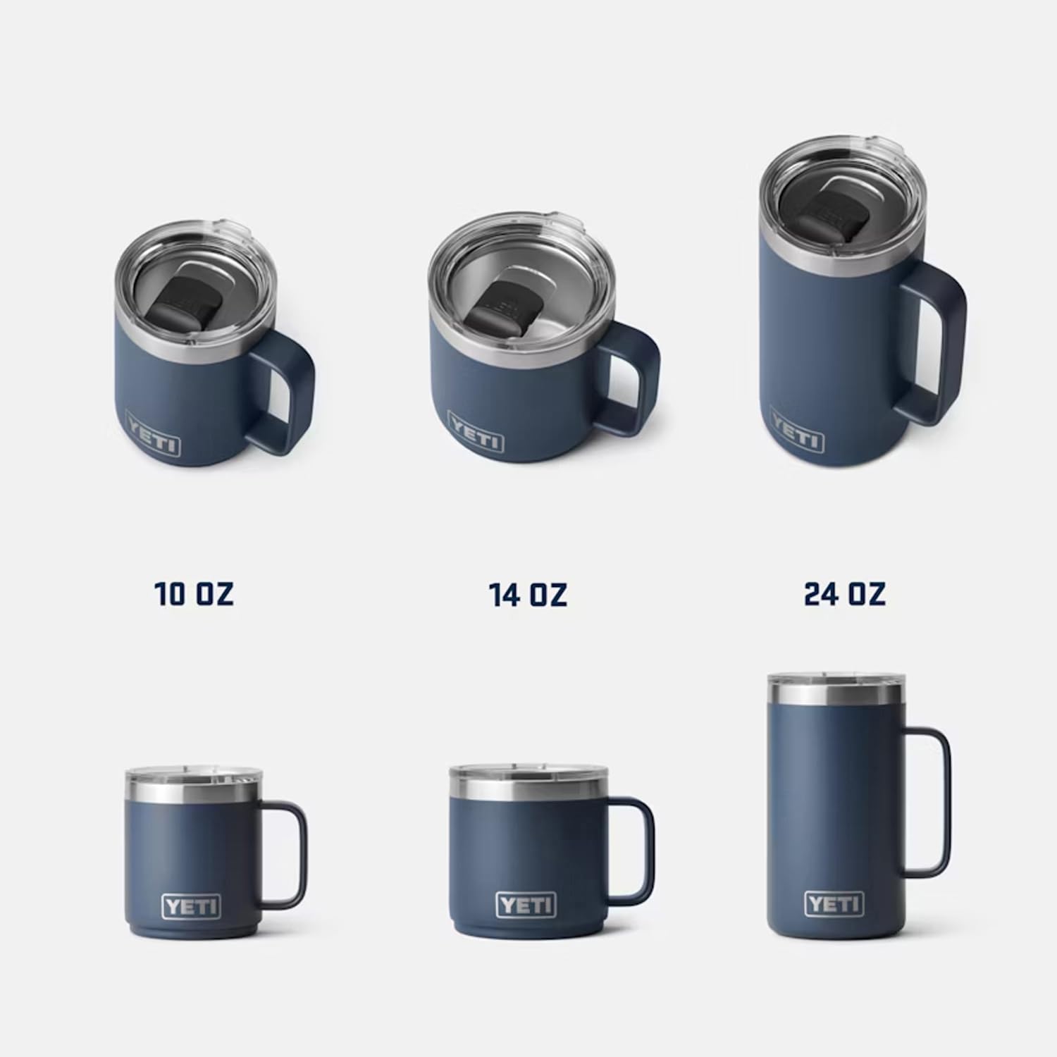 YETI Rambler 24 oz mug handle width about 5 inches
