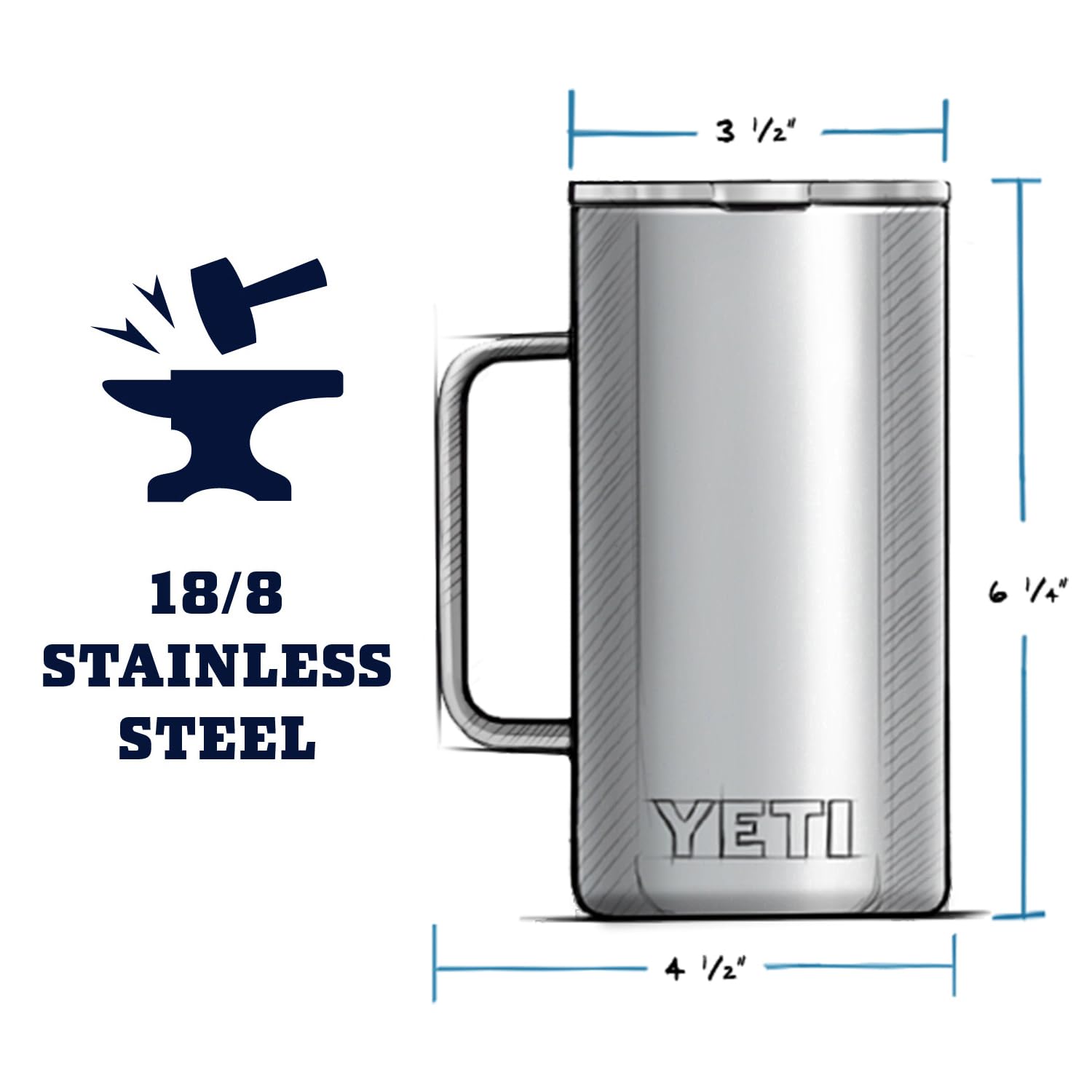 YETI Rambler 24 oz mug pouring action demonstrates versatile use.