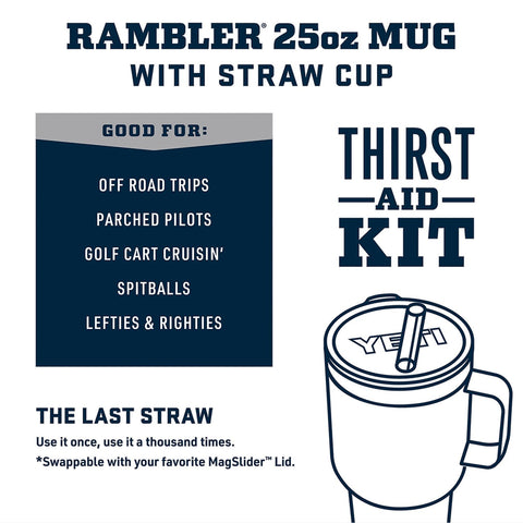 YETI Rambler 25 oz vacuum insulation keeps beverages cold to the last drop