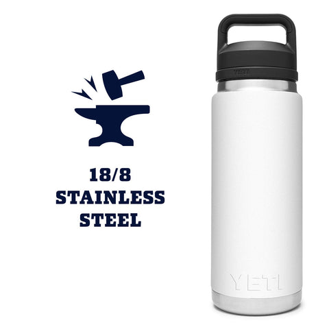 YETI Rambler 26 oz bottle No Sweat exterior to keep hands dry