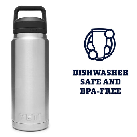 YETI Rambler 26 oz bottle is dishwasher safe for easy cleanup.