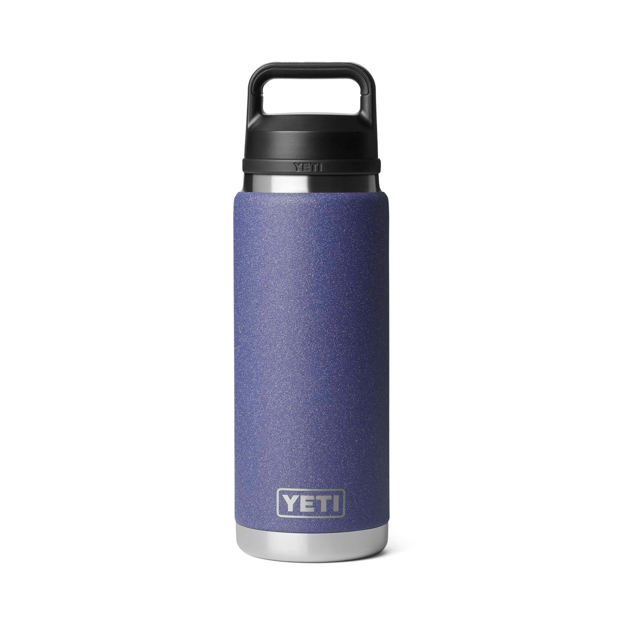 YETI Rambler 26 oz bottle with double-wall vacuum insulation keeps drinks cold longer.