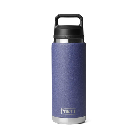 YETI Rambler 26 oz bottle with double-wall vacuum insulation keeps drinks cold longer.