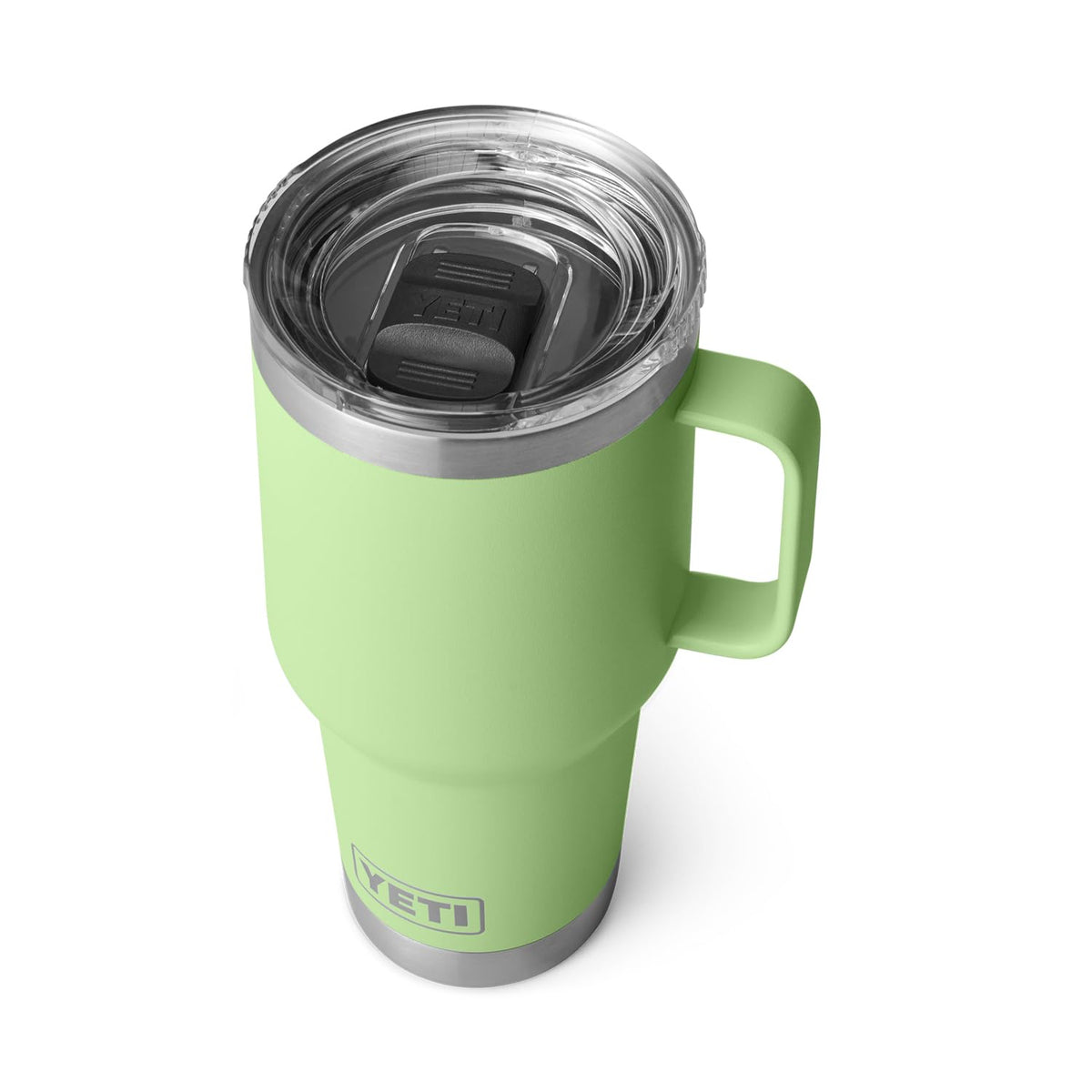 YETI Rambler 30 oz Travel Mug Key Lime side view, rugged durability for daily use