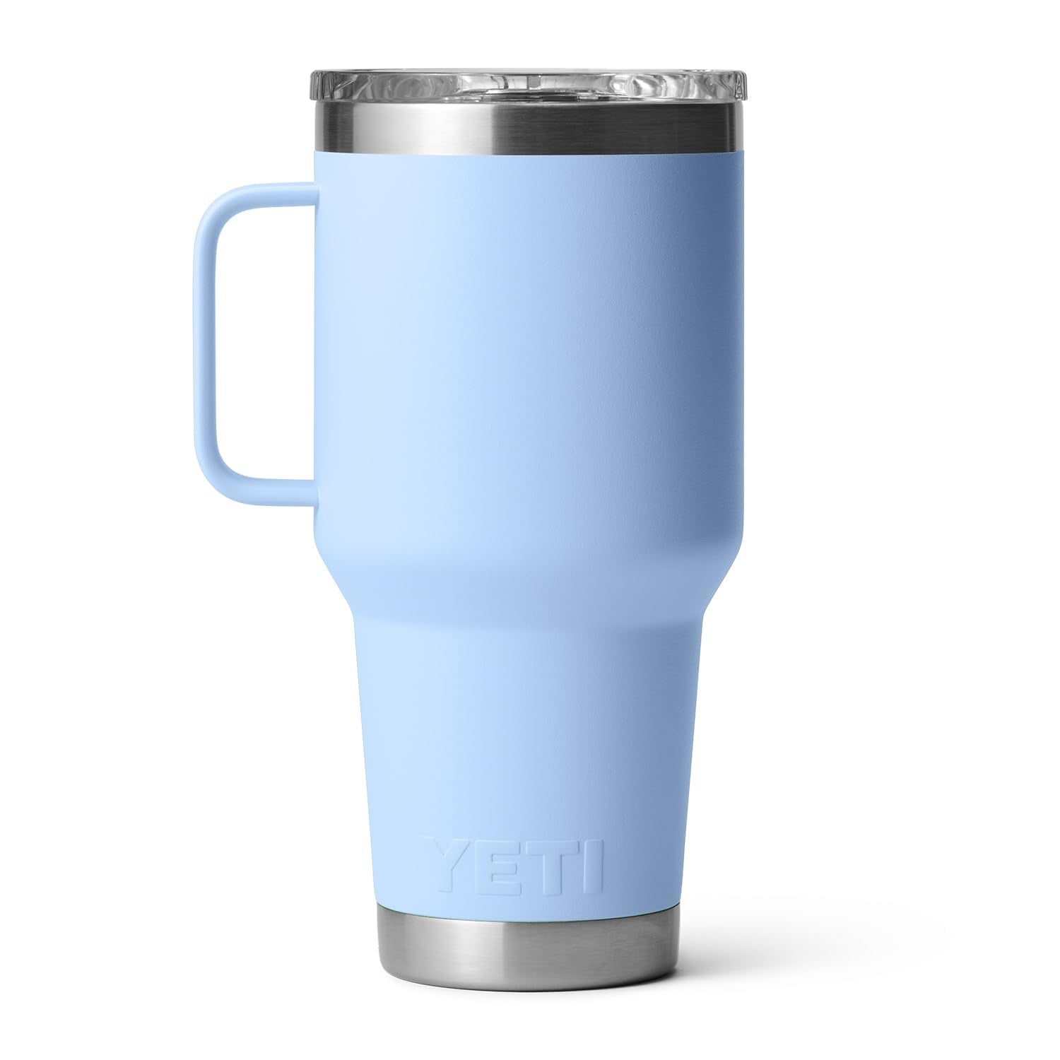 YETI Rambler 30 oz Travel Mug twist-on lid offers secure spill protection.