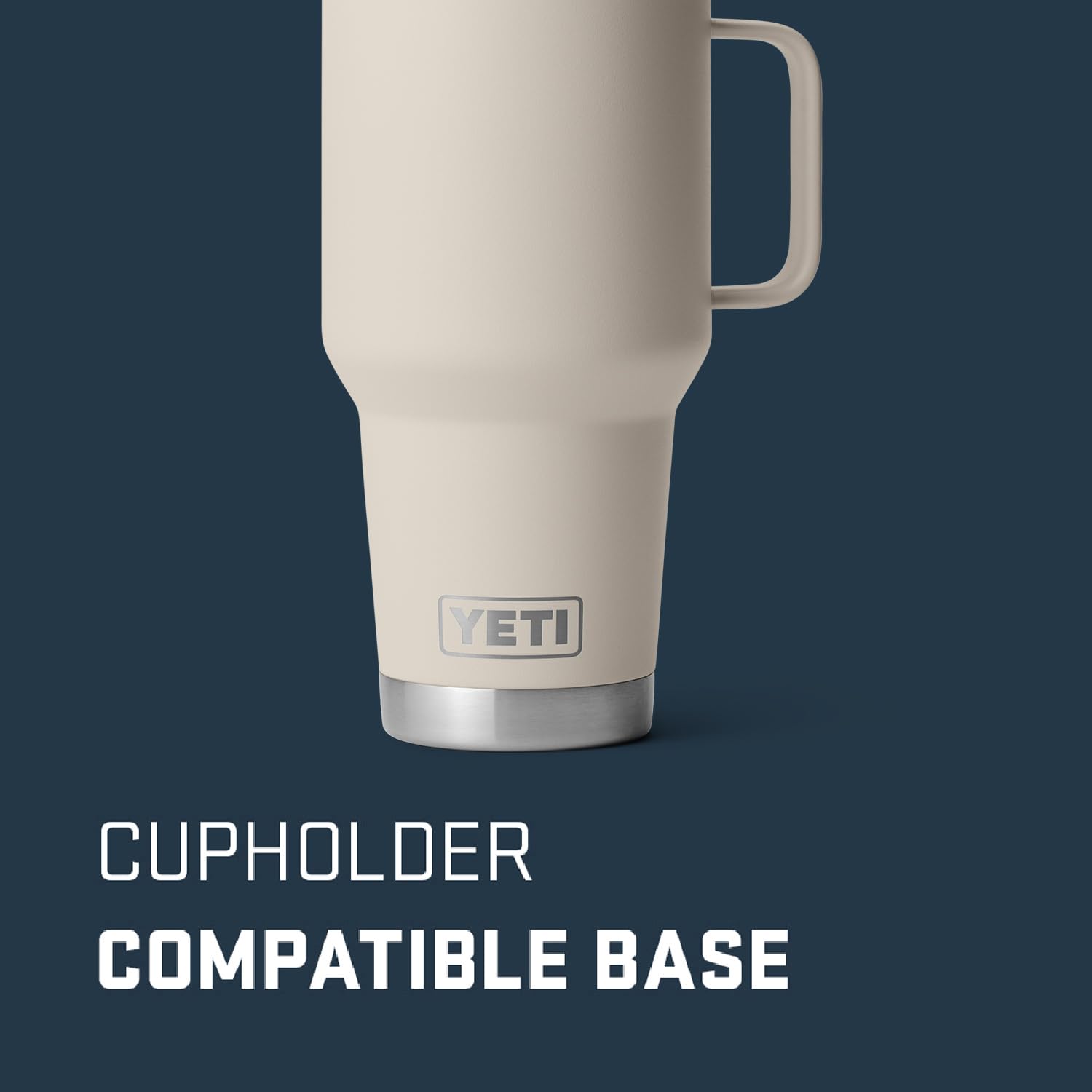 YETI Rambler 30oz Travel Mug with Stronghold lid, closed, spill-free commute.