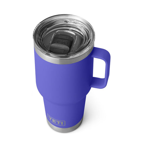 YETI Rambler 30 oz Travel Mug ultramarine violet side view for daily coffee on the go