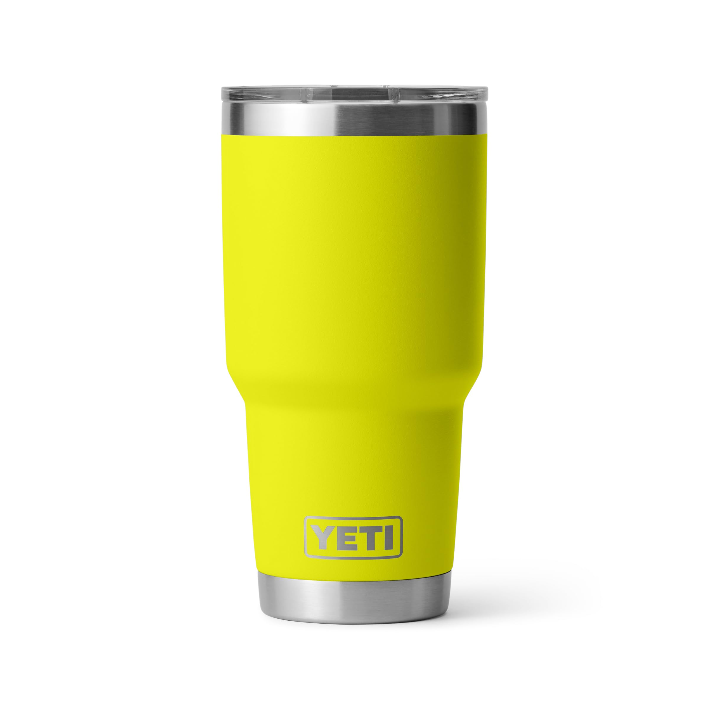 YETI Rambler 30 oz Firefly Yellow tumbler with durable stainless steel body for everyday use.