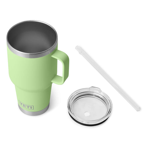 YETI Rambler 35 oz tumbler no-sweat design keeps hands dry.