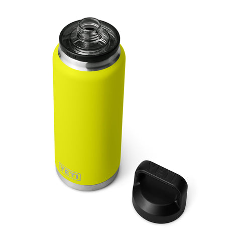 YETI Rambler 36-ounce bottle in Firefly Yellow boosts visibility in daylight