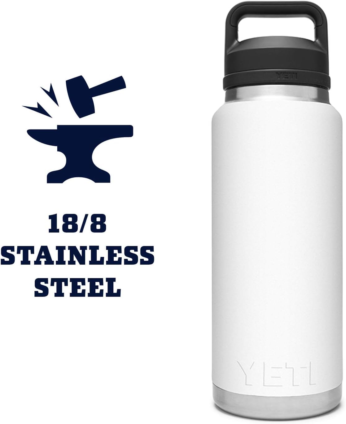 YETI Rambler 36-ounce bottle ready for cold or hot beverages on the go