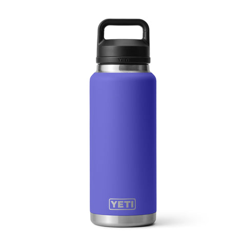 YETI Rambler 36 oz bottle with leakproof Chug Cap for quick sips on the go.