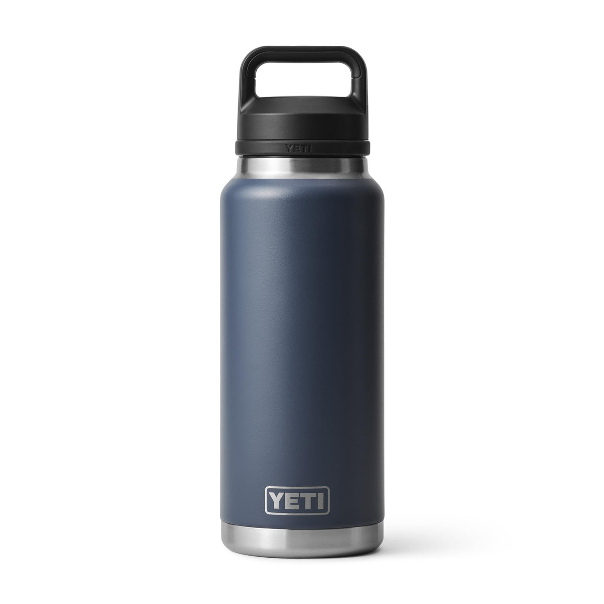 YETI Rambler 36 oz bottle in navy, full view for everyday hydration
