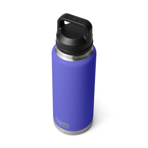 YETI Rambler bottle is durable stainless steel for rugged use.