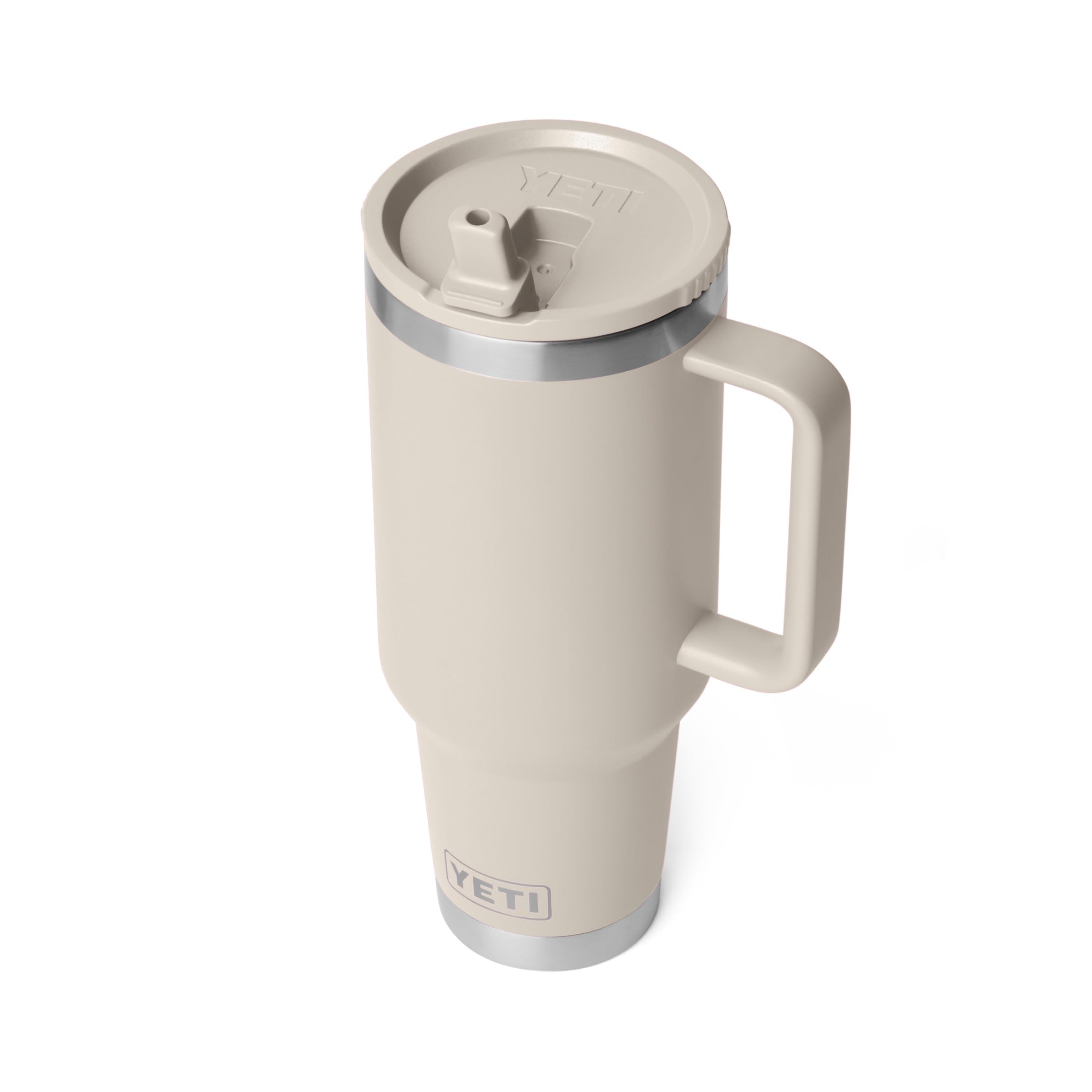 YETI Rambler 40 oz Travel Mug featuring double-wall vacuum insulation for cold drinks