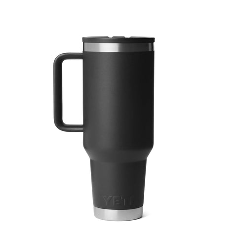 YETI Rambler 40oz mug with easy-grip handle for comfortable, secure carrying.