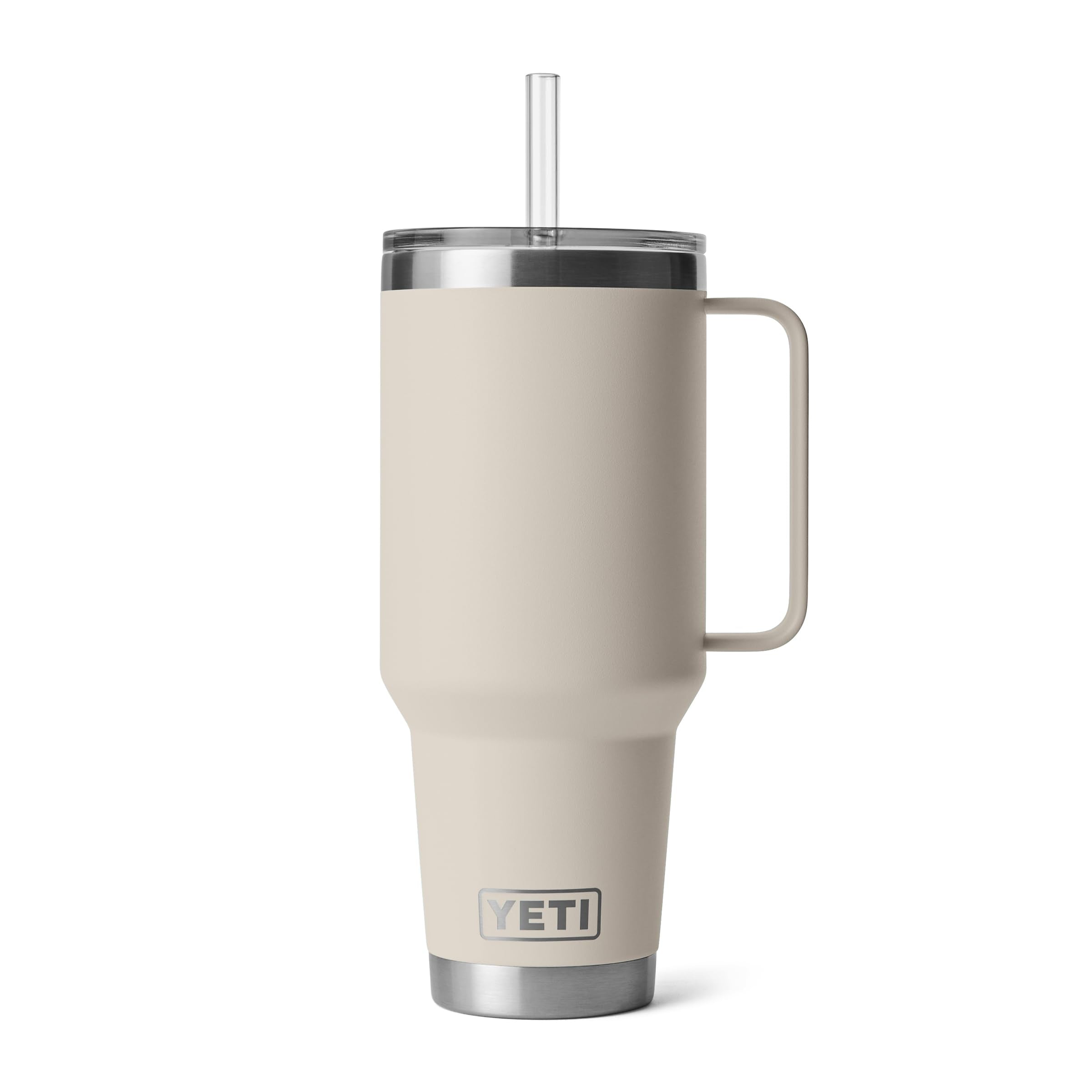 YETI Rambler 42 oz tumbler with handle for easy grip and on-the-go hydration.