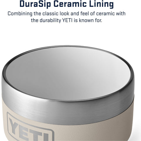 YETI Rambler 4oz Cup shown fitting most espresso machines