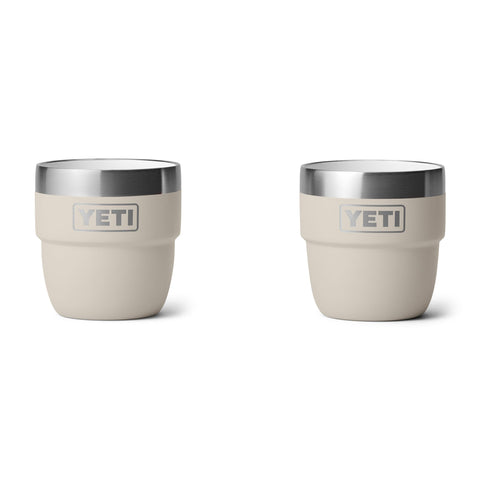 YETI Rambler 4oz Stackable Cup front view in Cape Taupe, durable everyday use