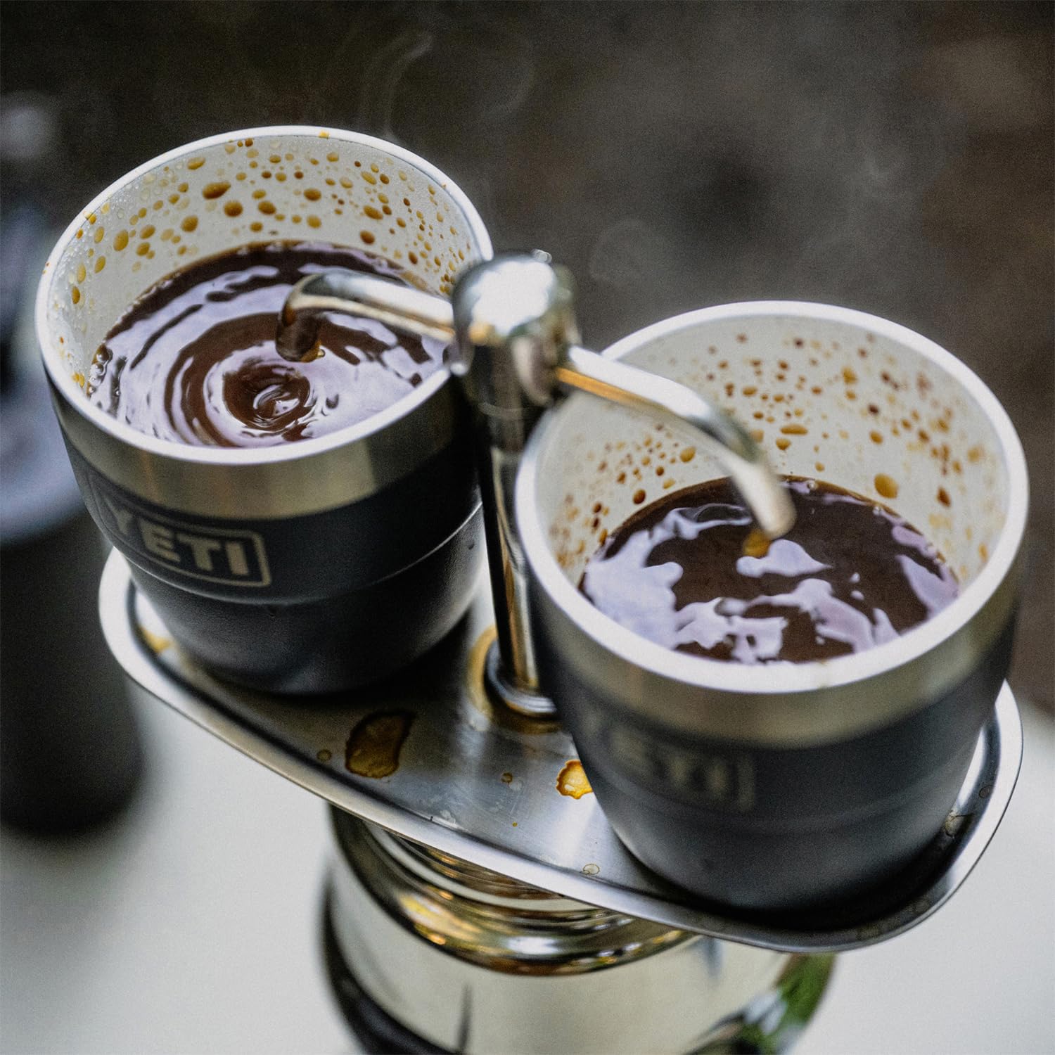 Dishwasher-safe YETI Rambler 4 oz cup simplifies cleanup.