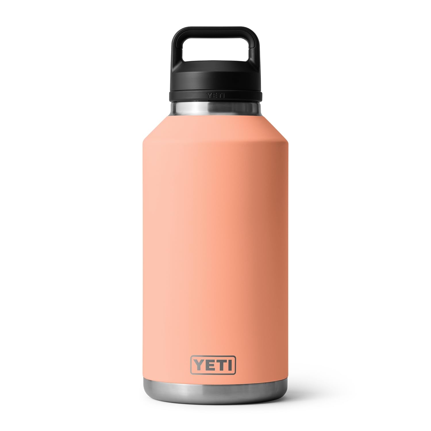 YETI Rambler 64 oz bottle, stainless steel image, 18-8 construction endures tough conditions.
