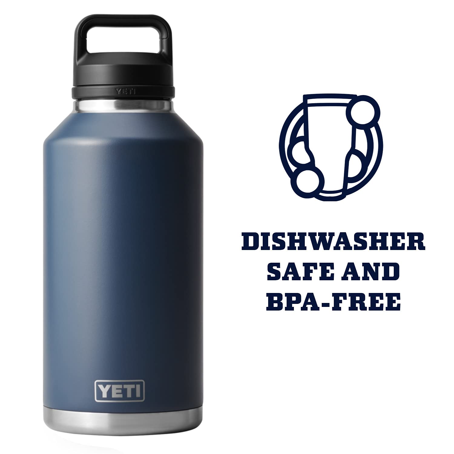 YETI Rambler 64 oz navy leakproof design for travel